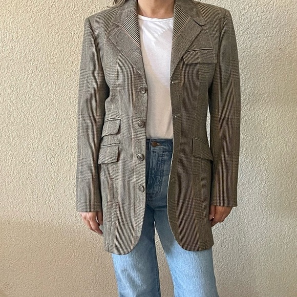 Ralph Lauren Blazer Suit Wool Equestrian Plaid Preppy Chic Western Blue Label 4 - Picture 1 of 16